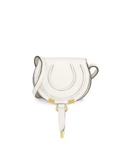 Chloé Nano Marcie Leather Saddle Bag White -Deals Chloé Store unnamed file 499