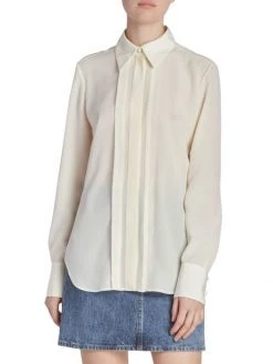 Chloé Pleated-Front Silk Blouse -Deals Chloé Store unnamed file 502