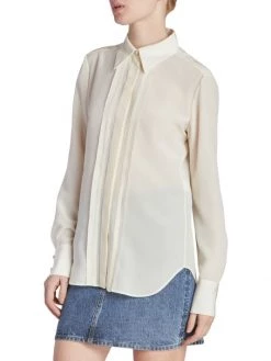 Chloé Pleated-Front Silk Blouse -Deals Chloé Store unnamed file 503