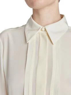 Chloé Pleated-Front Silk Blouse -Deals Chloé Store unnamed file 505