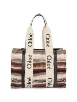 Chloé Woody Medium Cashmere Tote Multicolor Black -Deals Chloé Store unnamed file 51