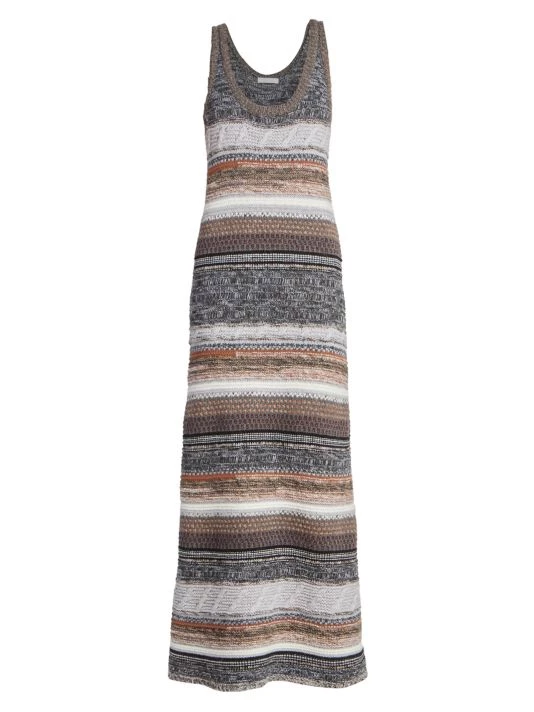 Chloé Striped Knit Colorblocked Maxi Dress 3 Chloé Striped Knit Colorblocked Maxi Dress