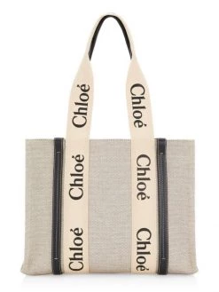 Chloé Medium Woody Canvas Tote