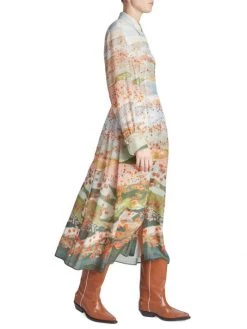 Chloé Floral Pleated Virgin Wool Shirtdress -Deals Chloé Store unnamed file 562