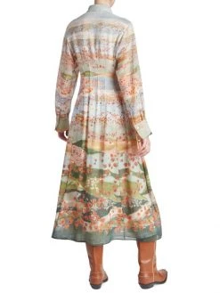 Chloé Floral Pleated Virgin Wool Shirtdress -Deals Chloé Store unnamed file 563