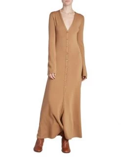 Chloé Knit Long-Sleeve Maxi Dress -Deals Chloé Store unnamed file 568
