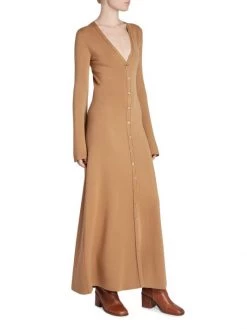 Chloé Knit Long-Sleeve Maxi Dress -Deals Chloé Store unnamed file 569