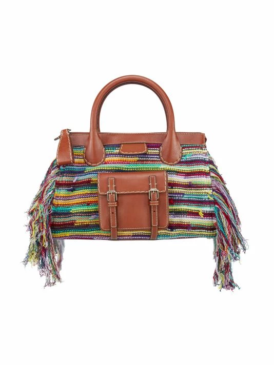 Chloé Medium Edith Cashmere Fringe Knit Tote 2 Chloé Medium Edith Cashmere Fringe Knit Tote