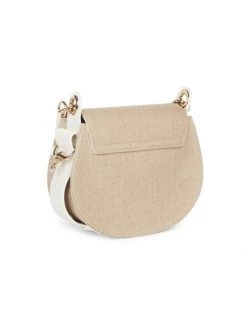 Chloé Tess Linen-Canvas Saddle Bag -Deals Chloé Store unnamed file 619