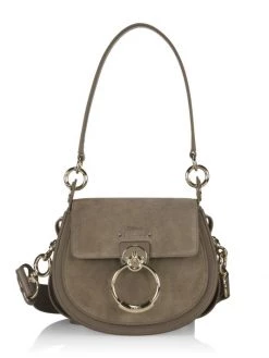 Chloé Small Tess Suede Saddle Bag