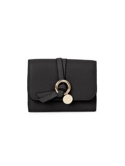 Chloé Mini Alphabet Tri-Fold Leather Wallet Cashmere