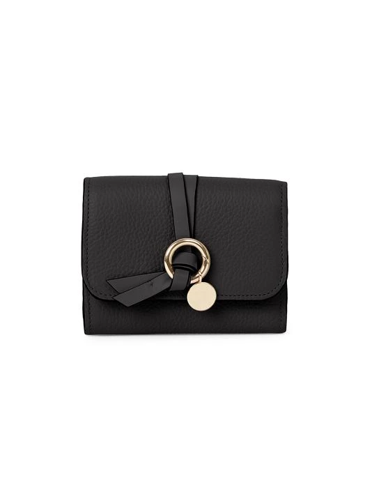 Chloé Mini Alphabet Tri-Fold Leather Wallet Cashmere 3 Chloé Mini Alphabet Tri-Fold Leather Wallet Cashmere