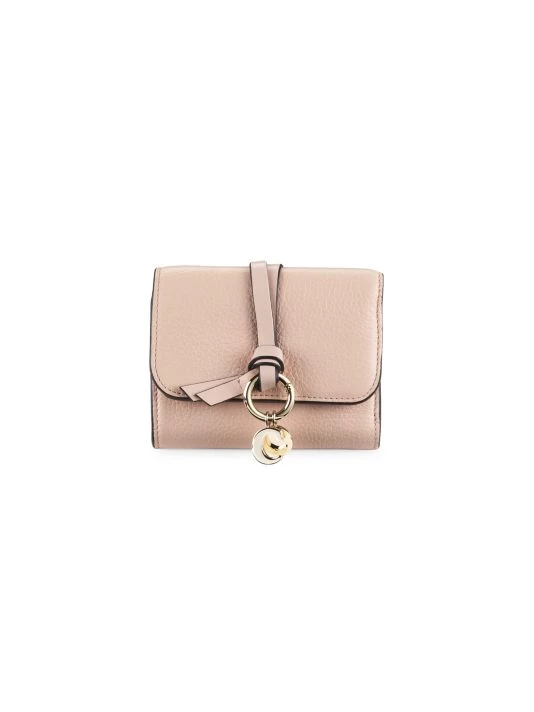 Chloé Mini Alphabet Tri-Fold Leather Wallet Cashmere 8 Chloé Mini Alphabet Tri-Fold Leather Wallet Cashmere - Image 6