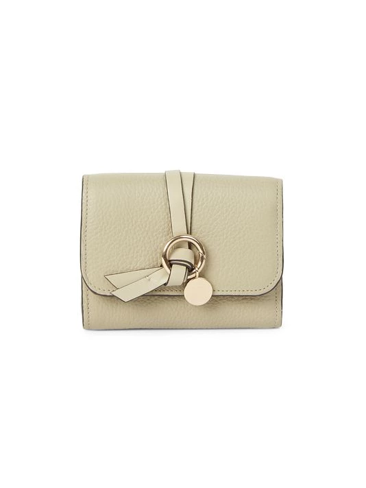 Chloé Mini Alphabet Tri-Fold Leather Wallet Cashmere 9 Chloé Mini Alphabet Tri-Fold Leather Wallet Cashmere - Image 7