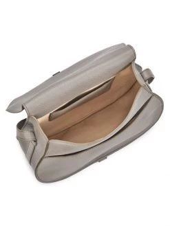 Chloé Medium Marcie Leather Saddle Bag Cashmere Grey -Deals Chloé Store unnamed file 71