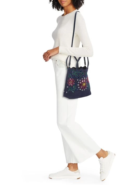 Chloé Small Kamilla North-South Embroidered Linen Tote 4 Chloé Small Kamilla North-South Embroidered Linen Tote - Image 2