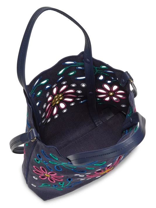 Chloé Small Kamilla North-South Embroidered Linen Tote 5 Chloé Small Kamilla North-South Embroidered Linen Tote - Image 3