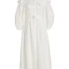 Chloé Belted Puff-Sleeve Linen Midi-Dress -Deals Chloé Store unnamed file 739