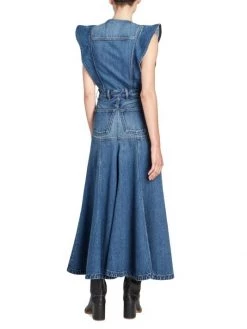 Chloé Pleated Denim Maxi-Dress -Deals Chloé Store unnamed file 750