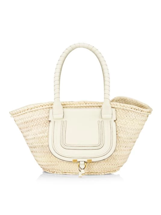 Chloé Medium Marcie Raffia Tote Sunflower Yellow 3 Chloé Medium Marcie Raffia Tote Sunflower Yellow