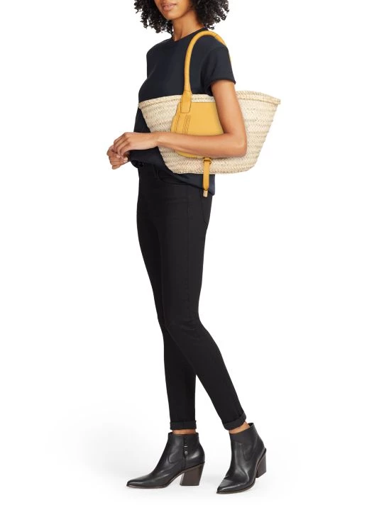 Chloé Medium Marcie Raffia Tote Sunflower Yellow 4 Chloé Medium Marcie Raffia Tote Sunflower Yellow - Image 2