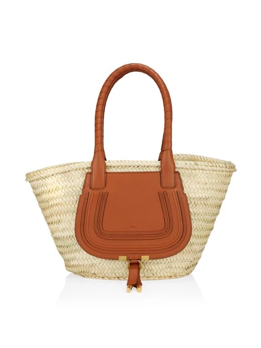 Chloé Medium Marcie Raffia Tote Sunflower Yellow 9 Chloé Medium Marcie Raffia Tote Sunflower Yellow - Image 7