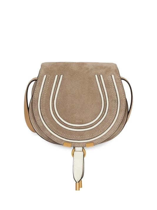 Chloé Mini Marcie Bi-Color Suede Saddle Bag 3 Chloé Mini Marcie Bi-Color Suede Saddle Bag