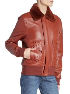 Chloé Lamb Leather & Fur Collar Aviator Jacket -Deals Chloé Store unnamed file 769