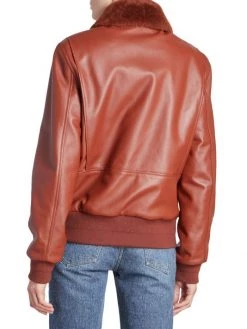 Chloé Lamb Leather & Fur Collar Aviator Jacket -Deals Chloé Store unnamed file 770