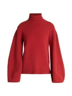 Chloé Balloon-Sleeve Cashmere Sweater