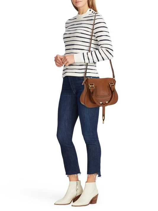 Chloé Small Marcie Leather Satchel Tan 4 Chloé Small Marcie Leather Satchel Tan - Image 2