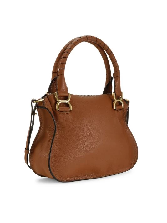 Chloé Small Marcie Leather Satchel Tan 6 Chloé Small Marcie Leather Satchel Tan - Image 4