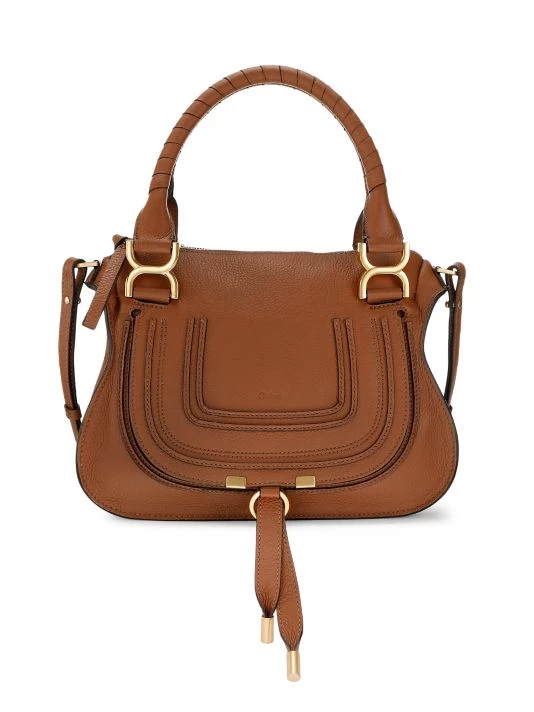 Chloé Small Marcie Leather Satchel Tan 8 Chloé Small Marcie Leather Satchel Tan - Image 6