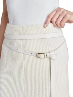 Chloé Wool & Leather Belted Midi-Skirt -Deals Chloé Store unnamed file 815