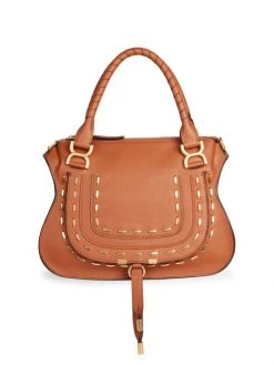 Chloé Medium Marcie Stitched Leather Satchel