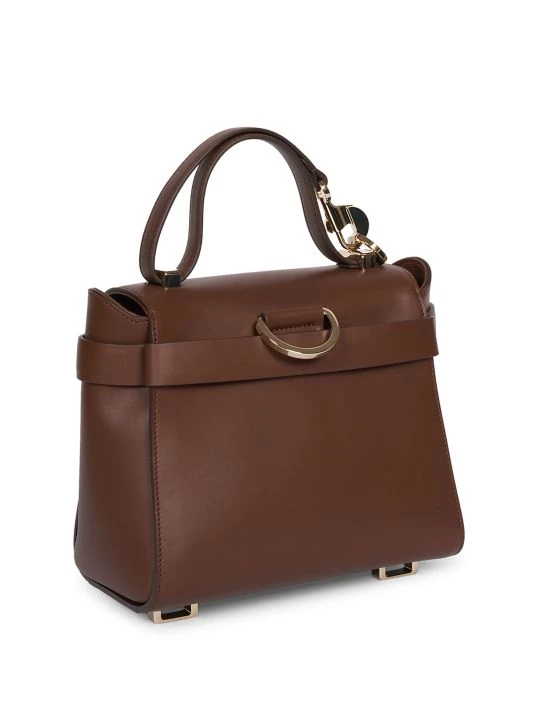 Chloé Small Nacha Leather Top Handle Bag Mocha Brown 6 Chloé Small Nacha Leather Top Handle Bag Mocha Brown - Image 4