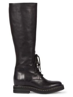 Chloé Noua Leather Lace-Up Tall Boots