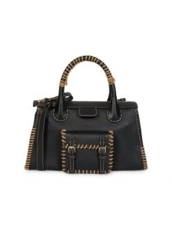 Chloé Medium Edith Braided Leather Top Handle Bag