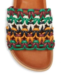 Chloé Wavy Woven Leather Slides -Deals Chloé Store unnamed file 889