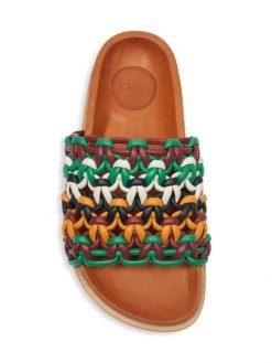Chloé Wavy Woven Leather Slides -Deals Chloé Store unnamed file 890
