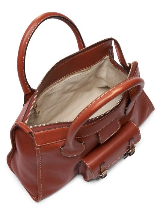 Chloé Medium Edith Leather Day Bag Sepia Brown 5 Chloé Medium Edith Leather Day Bag Sepia Brown - Image 3