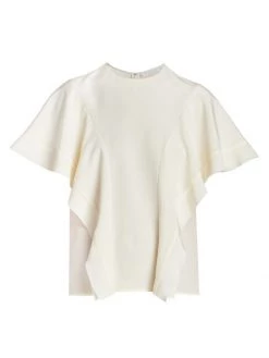 Chloé Layered Ruffle-Sleeve Blouse
