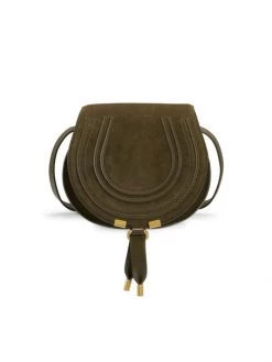 Chloé Small Marcie Suede Saddle Bag Deep Olive -Deals Chloé Store unnamed file 937