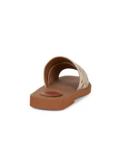 Chloé Woody Embroidered Linen Slides -Deals Chloé Store unnamed file 947