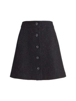 Chloé Speckled Button-Front Miniskirt