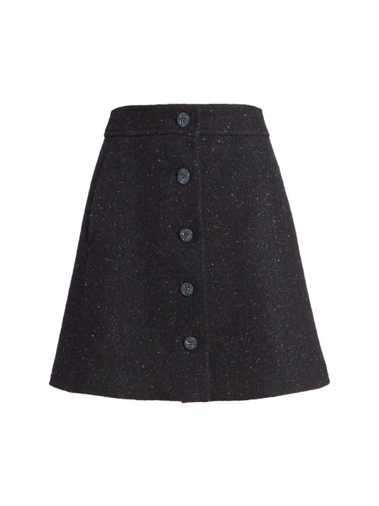Chloé Speckled Button-Front Miniskirt 3 Chloé Speckled Button-Front Miniskirt