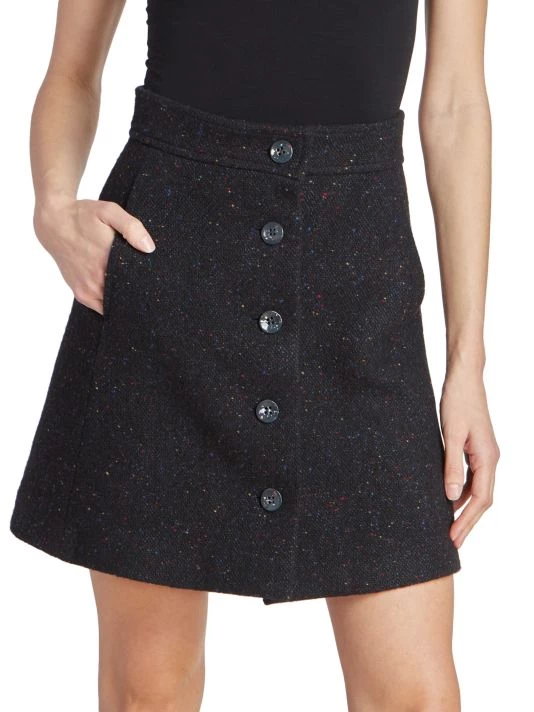 Chloé Speckled Button-Front Miniskirt 4 Chloé Speckled Button-Front Miniskirt - Image 2