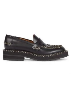 Chloé Noua Leather Loafers Black